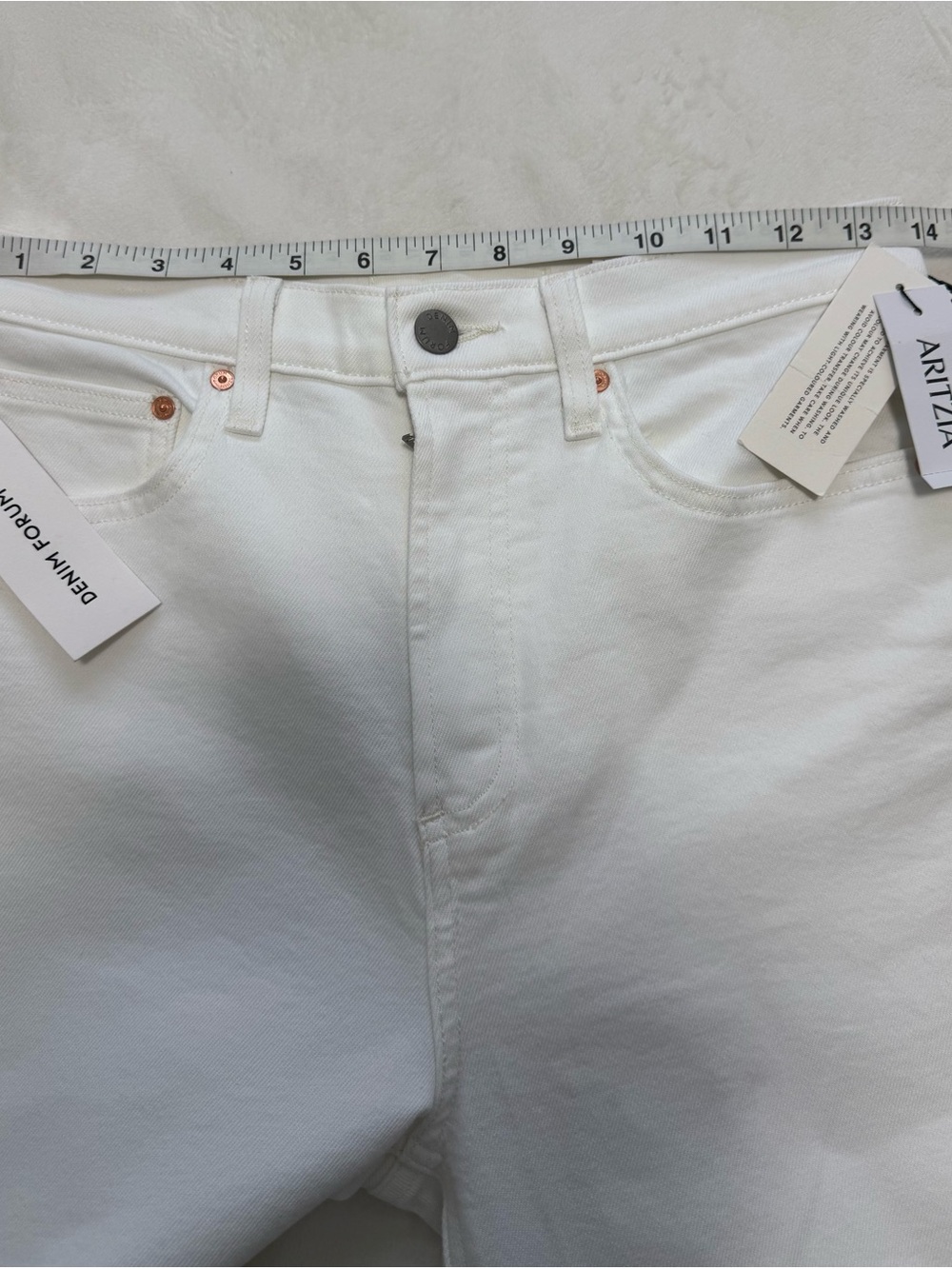 Aritzia Denim Forum The Joan Wide Leg Jeans White 27 NWT - Picture 9 of 13